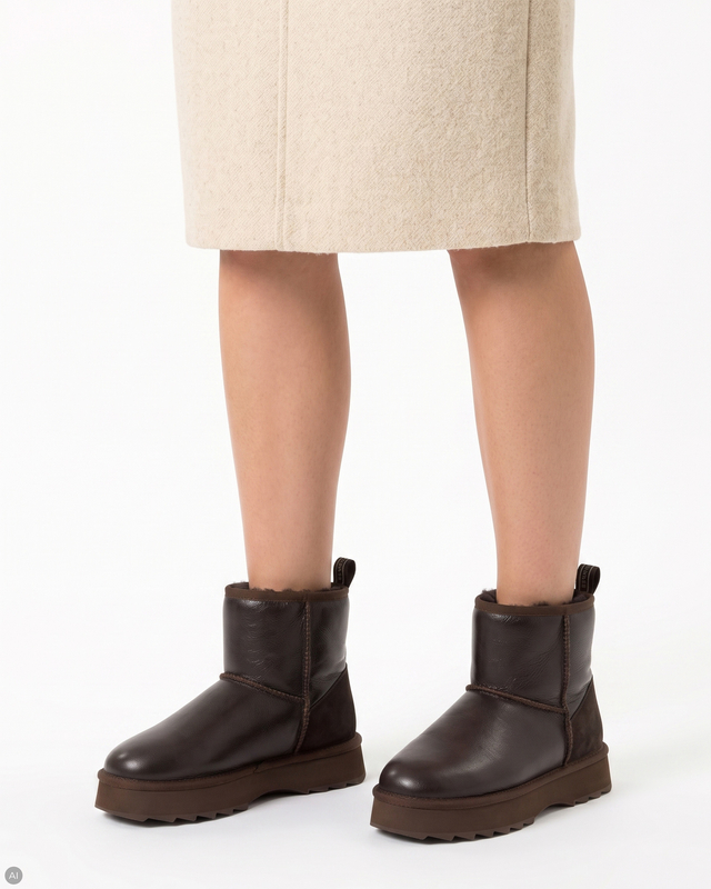 EMU Australia Sharky Mini Town Flatform Chocolate W13340-Choc
