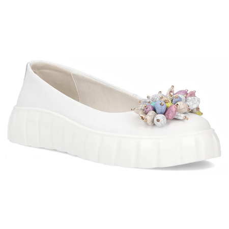 Filippo Leather White Low Shoes