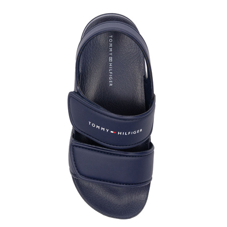 Tommy Hilfiger Sandały Dziecięce Na Rzepy Niebieskie