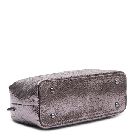 Guess Klasyczna Torebka Damska Błyszcząca HWKM2248740-PEWTER