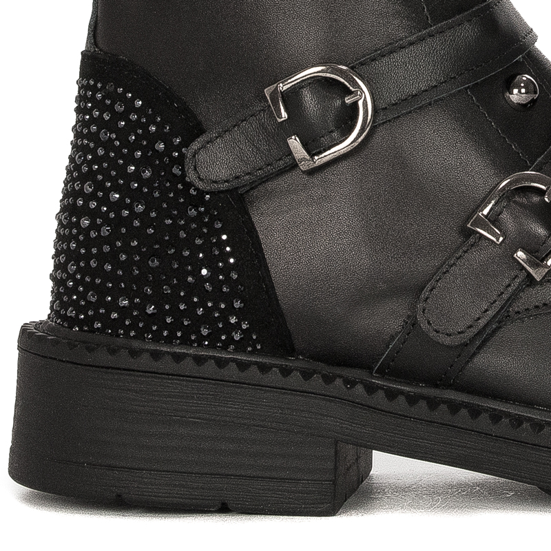 Botki Venezia Black skórzane Czarne