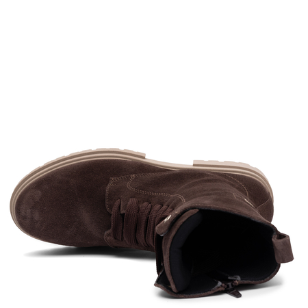 Tommy Hilfiger Women Suede Lace-Up Platform Ankle Boots Brown T4A5-35172-D-BR