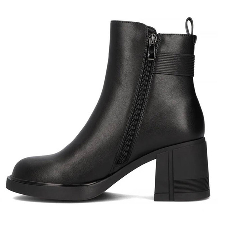 Filippo Black Leather Women's Boots