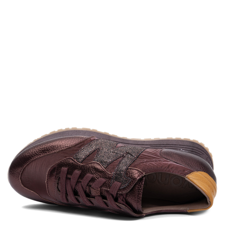 Wonders Leather Lightweight Sneakers Metallic Brown A-4810 Comb-Gran