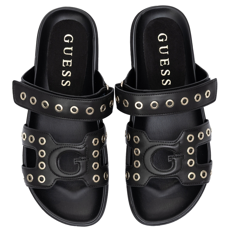 Guess Women's Platform Flip Flops Black FLPFAS-ELE03-BLK