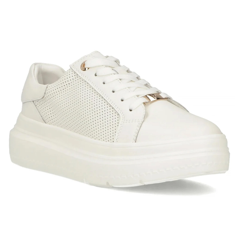 Filippo Leather White Low Shoes