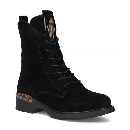 Filippo Suede Lace-Up Ankle Boots Insulated Black DBT7221-25-BK