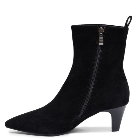 Maciejka Women's Suede Ankle Boots on a Stiletto Heel Black Suede Slip-On K7695-01/00-7