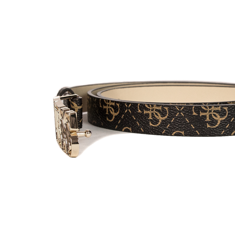 Guess Women's Belt brown BLN gold logo