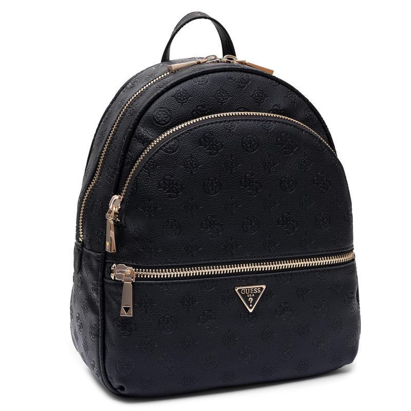 Guess Stylish City Women's Backpack with Embossed Monogram A4 Black HWPD7118330-BLACK