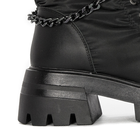 GOE Women's warm leather black women's boots