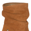 Maciejka Slouch Suede Ankle Boots Block Heel Cognac Brown 06005-29/00-6