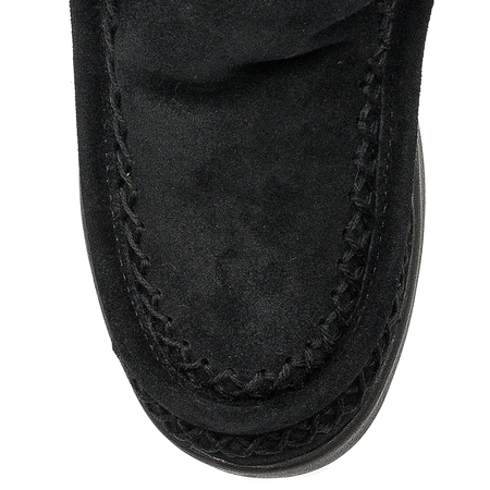 CAFENOIR Women's leather ankle boots Nero black