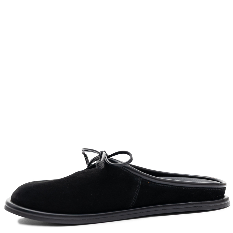 Maciejka Leather Slip-On Mules Home Shoes Flat Sole Black K7514-01/00-1