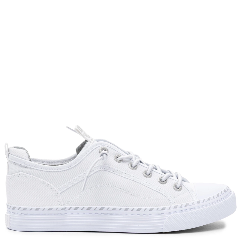 Big Star Tkaninowe Sneakersy Wygodne Półbuty Na Płaskiej Podeszwie Białe TT274388-WHITE