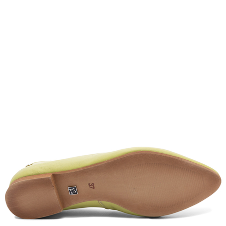 Maciejka Leather Almond Toe Ballerinas Flat Green 4100W-13/00-8