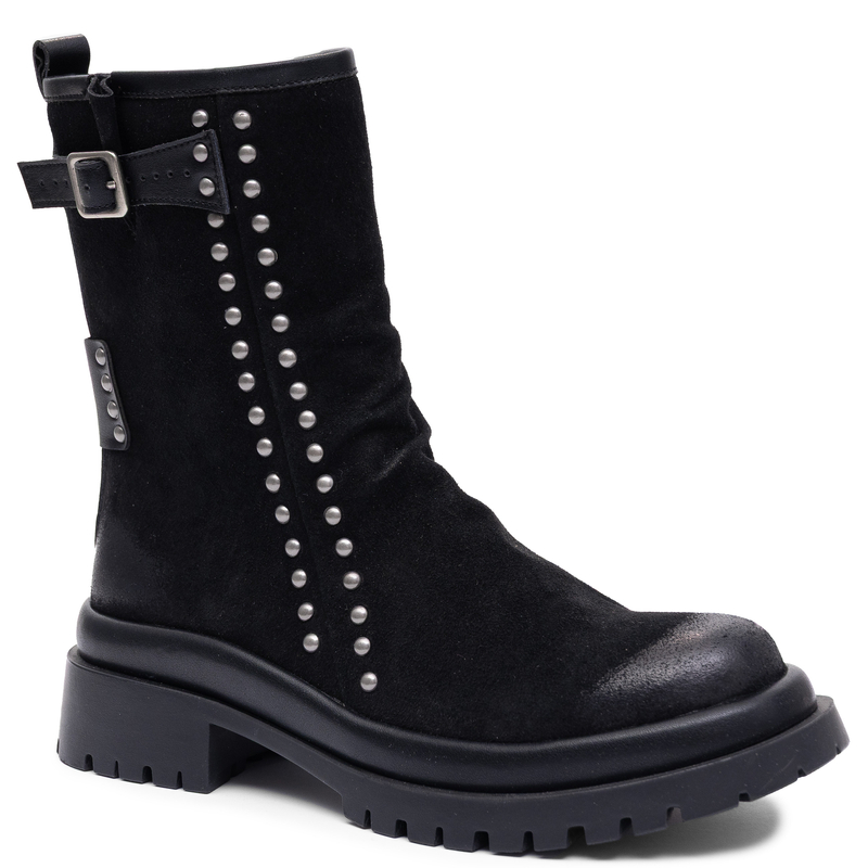 Maciejka Women's Leather Ankle Boots with Zipper Black K7727-01/00-7