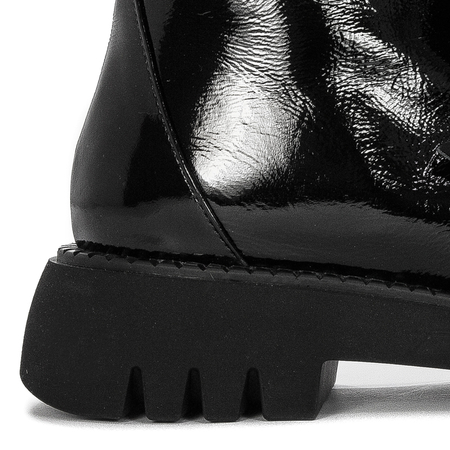 Boccato Women's Pattent Leather Boots Black