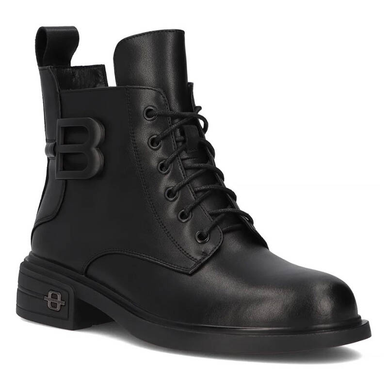 Filippo Black Leather Women's Boots