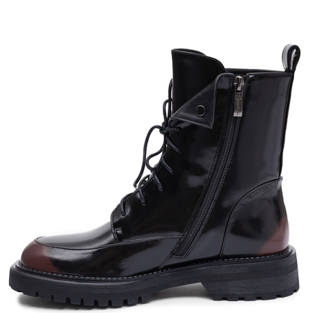 Maciejka Leather Insulated Worker Ankle Boots Burnished Black K7749-08/00-7