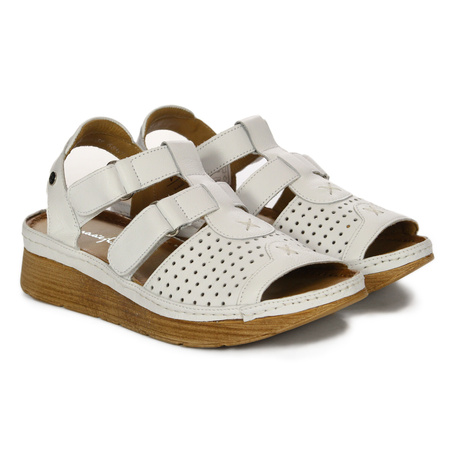 Maciejka Women's Leather White Sandals