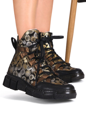 Maciejka Gold women's Lace-Up Boots