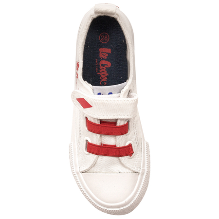 Trampki dziecięce Lee Cooper na rzepy Białe