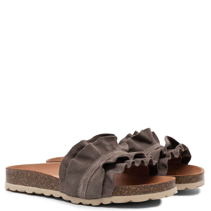 Verbenas Women's Shoes Rocio Serraje Volante Ash ROCIO-SER-VOL-ASH