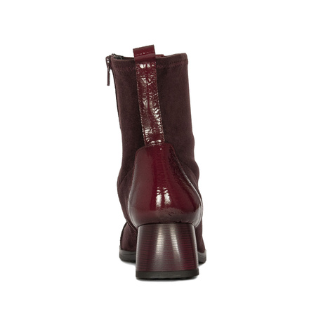 Hispanitas Women's Ankle Boots with Heel Burgundy