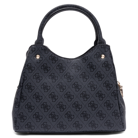 Guess Women's Black Monogram Small Handbag And Shoulder Bag With Strap And Pouch HWSG2484220-BLACK