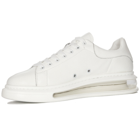 GOE Sneakersy męskie skórzane White białe
