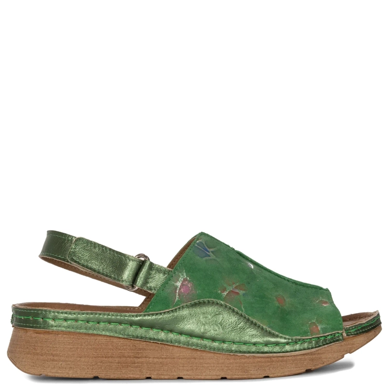 Maciejka Women's Leather Sandals Green