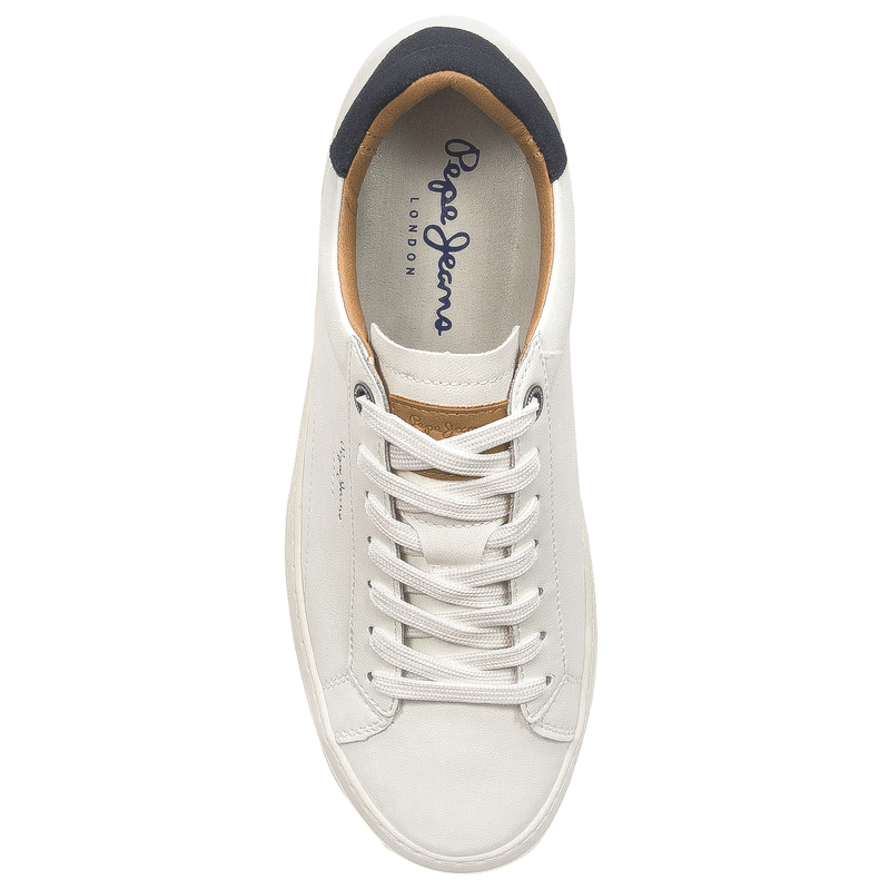 Pepe Jeans Sneakersy półbuty męskie Yogi Original White białe
