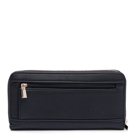 Guess Elegancki Zapinany Na Zamek Portfel Damski Z Paskiem Czarny SWBG9735146-BLACK