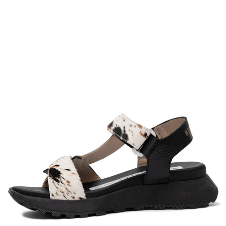 Hispanitas Skórzane Na Platformie Sandały Damskie Z Rzepami Wielokolorowe CHV264807-BUTTER