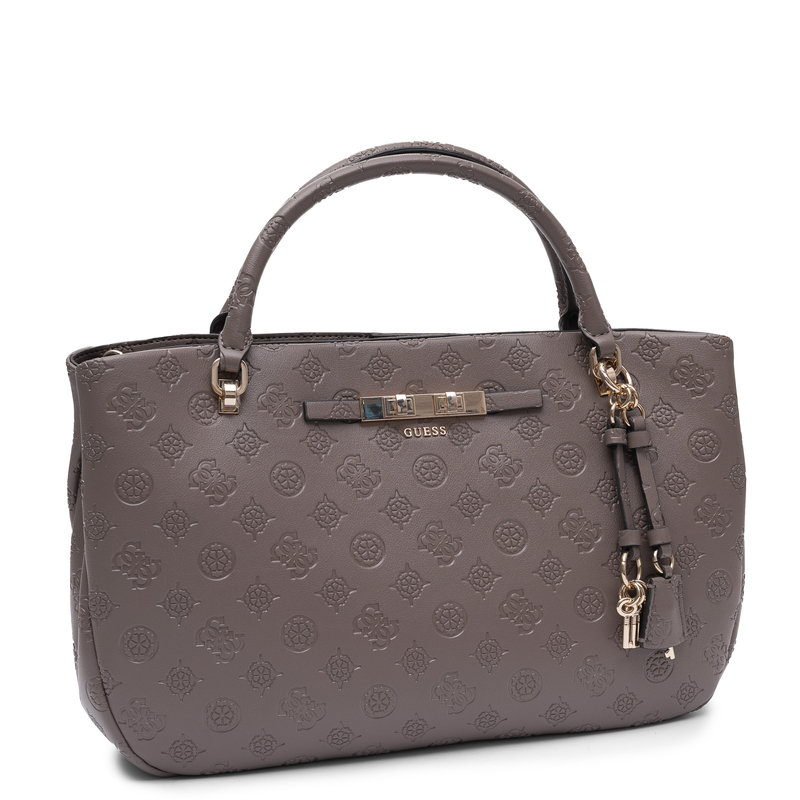 Guess Carmella Torebka Klasyczna Tłoczona Brązowa HWPD2225060-BEIGE