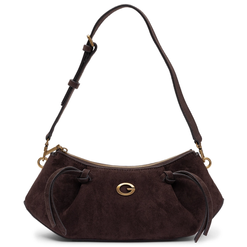 Guess Elegancka Zamszowa Torebka Damska Na Ramię Brązowa HWSG2237180-ESPRESSO
