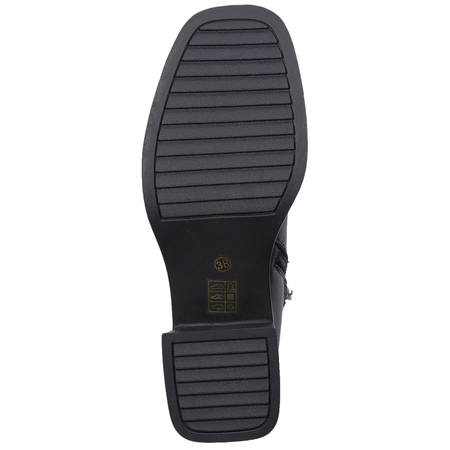 Maciejka Eleganckie Sznurowane Botki Na Klocku Czarne N3112-01/00-8