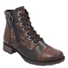Remonte Women’s Lace-Up Ankle Boots With Side Zip Insulated Chocolate Brown D4382-25