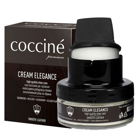 Coccine Cream Elegance Neutral Smooth Leather Cream Hydration and Shine 55-26-50-01C