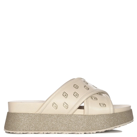 Liu Jo Women's platform flip-flops Butter beige