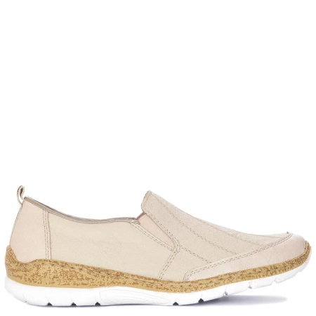 Rieker Women's slip-on Beige Low Shoes