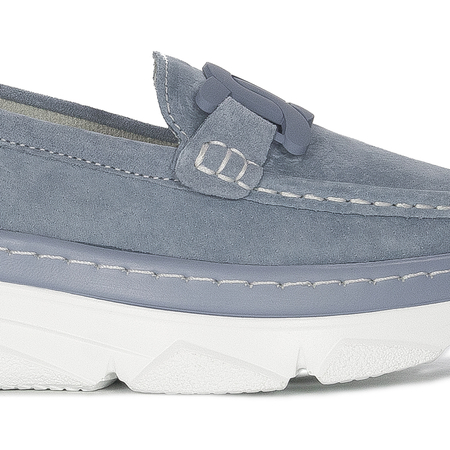 Filippo Women's Moccasins Leather Blue