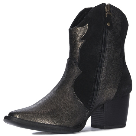 Maciejka Gold & Black Women's Boots