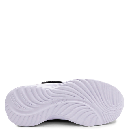 Skechers Sportowe Sneakersy Dziewczęce z Rzepem Czarne 302448L-BKMT
