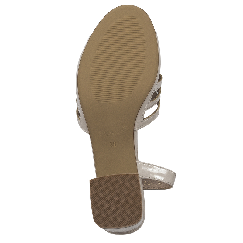 Sergio Leone Beige Pattented Sandals