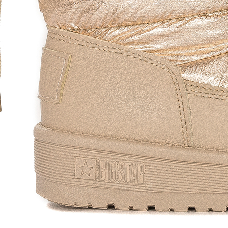 Big Star Śniegowce botki dziewczęce Beige beżowe