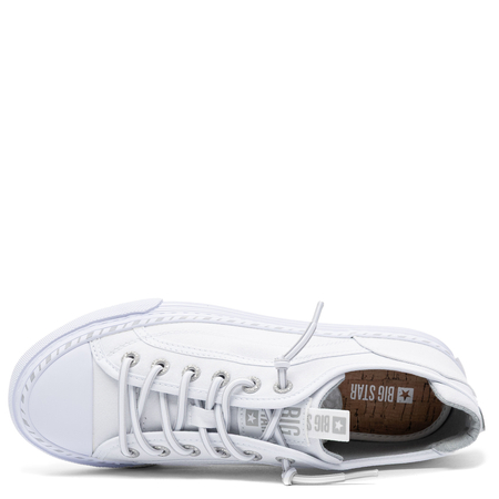 Big Star Tkaninowe Sneakersy Wygodne Półbuty Na Płaskiej Podeszwie Białe TT274388-WHITE