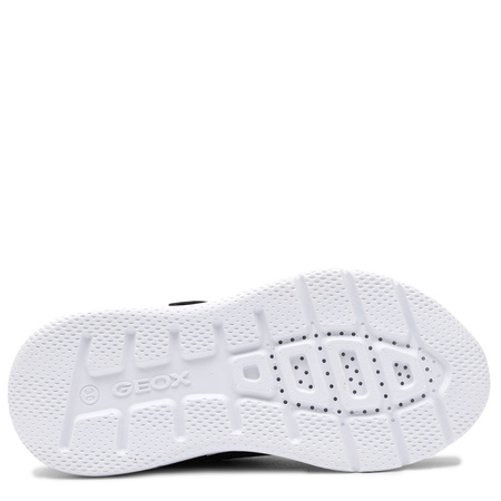 Geox boys’ breathable sneakers with hook-and-loop navy J36GBA-C0657