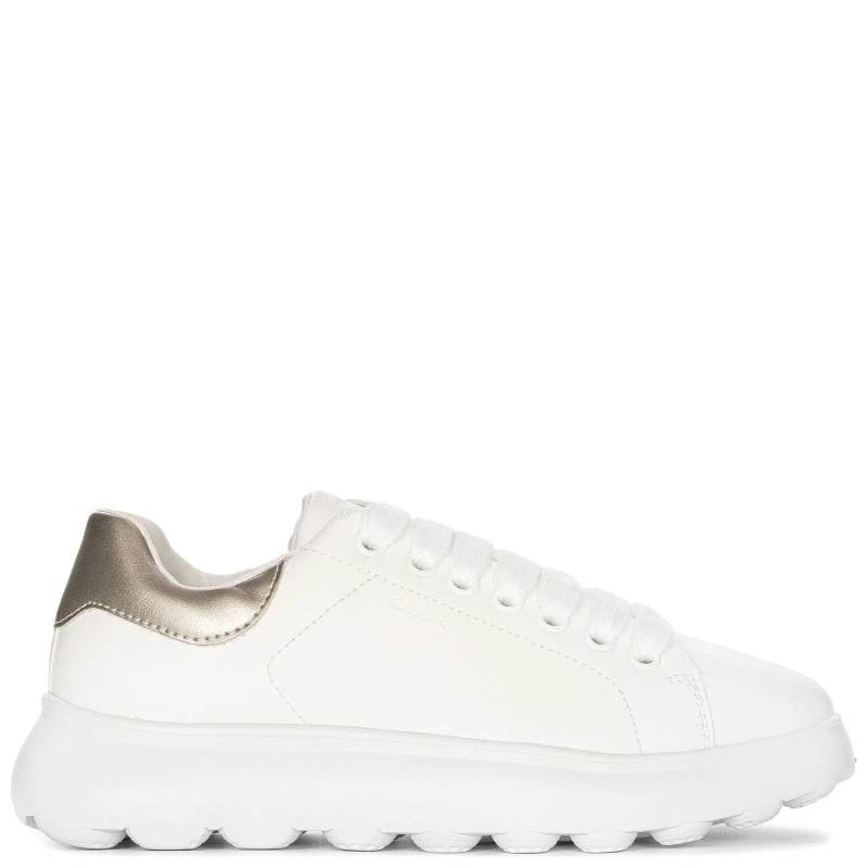 Geox Sneakersy Damskie Na Platformie Białe